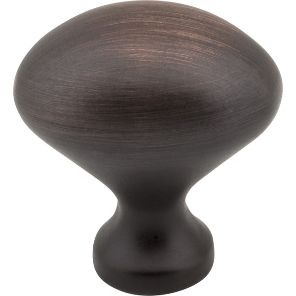 1-1/8 Overall Length Brushed Oil Rubbed Bronze Oval Merryville Cabinet Knob